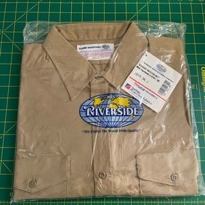 Flame retardant long sleeve work shirts